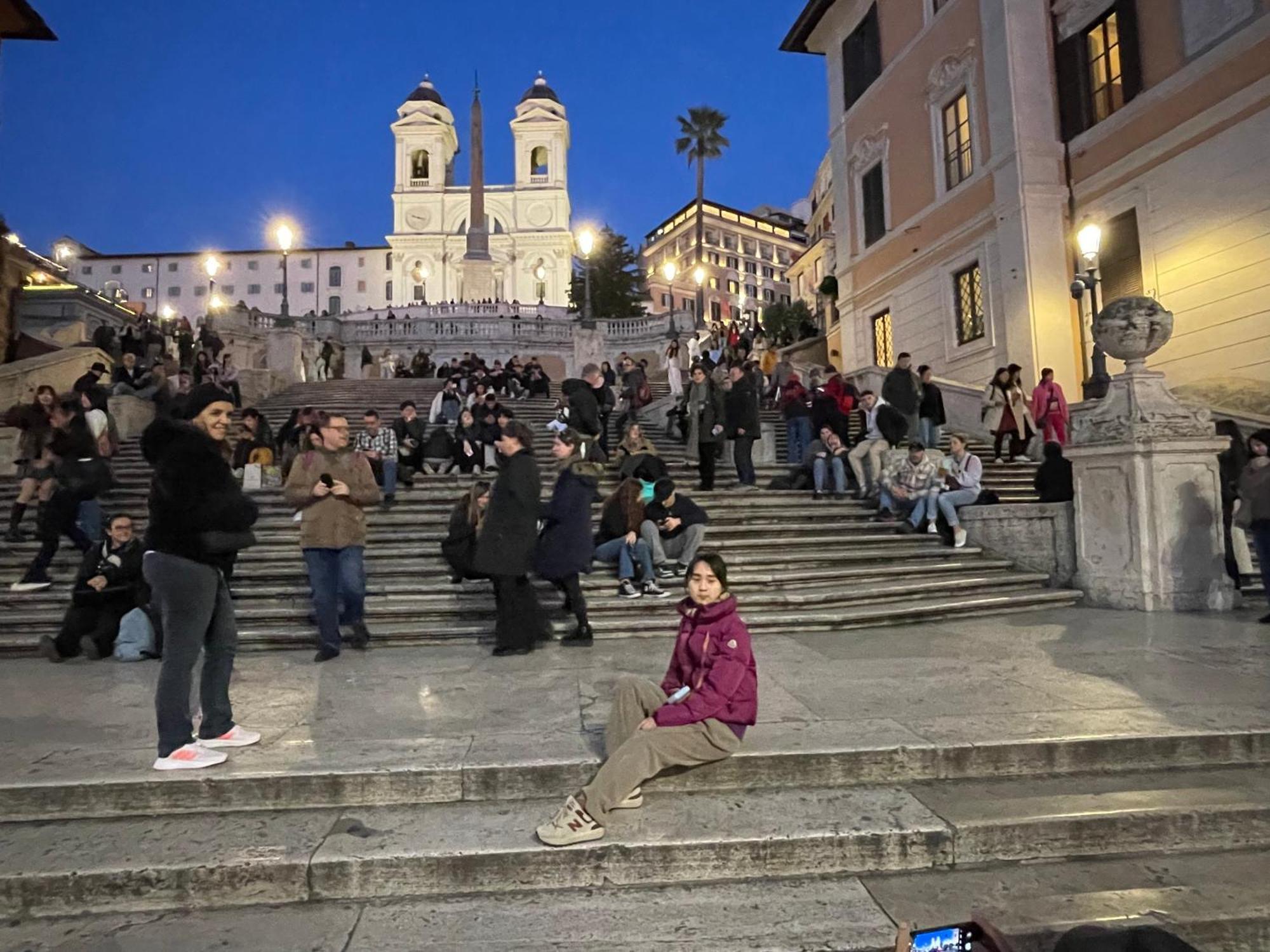 Spanish Steps Rome View Exteriér fotografie